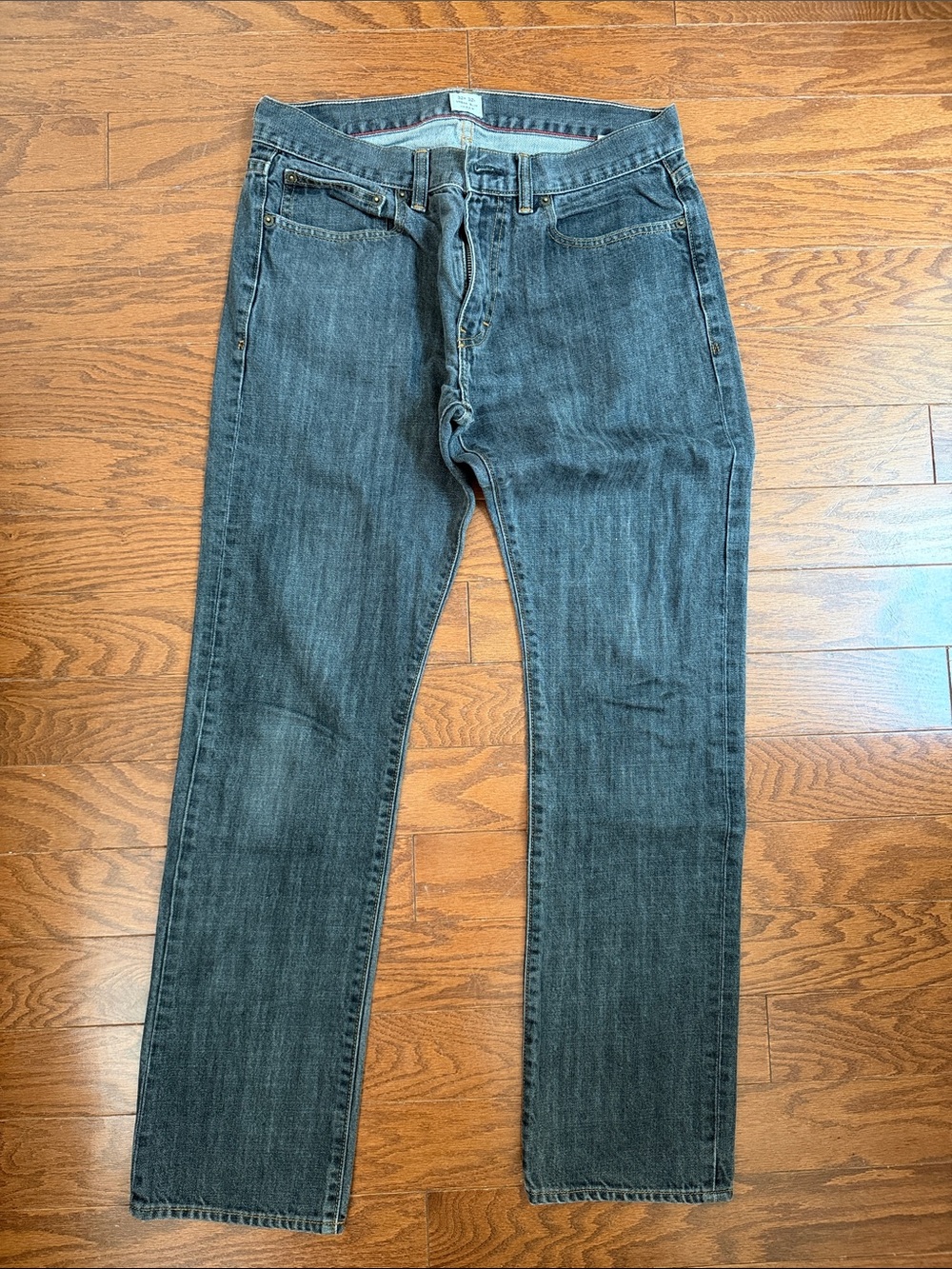 J. Crew Men's Straight-Leg Jeans in Dark Gray Wash